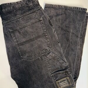 Marithe Francois Girbaud Black Baggy Jeans 90s Y2K Hip Hop Skater 36 X 29.5